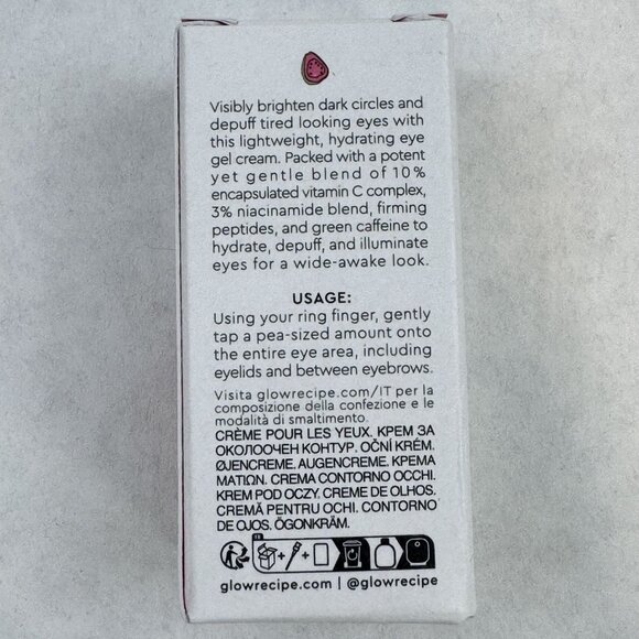Glow Recipe Guava Vitamin C Bright-Eye Gel Cream 15ml Reduce Dark Circles NEW - Picture 6 of 9